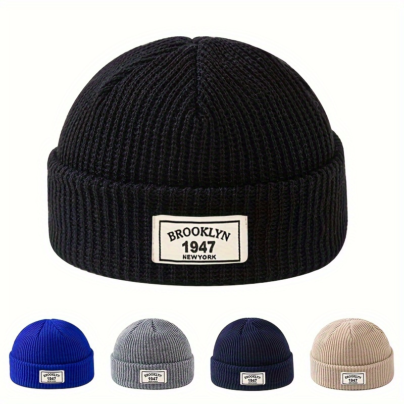 Beanie Cuffed Knit - Unisexowa czapka beanie z dzianiny prążkowanej