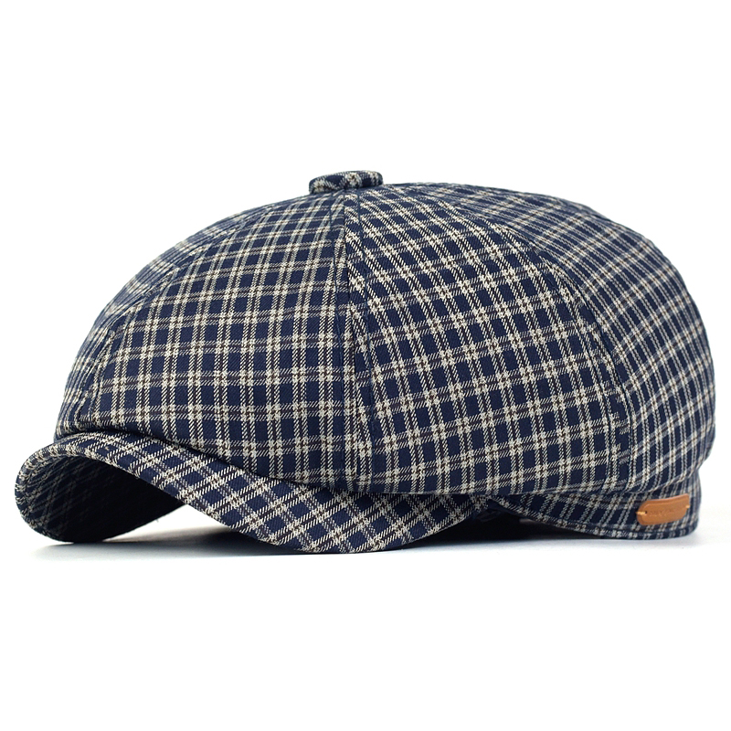 Wiosna Lato Plaid Newsboy Cap  – Dad Hat Cotton recenzja i cena
