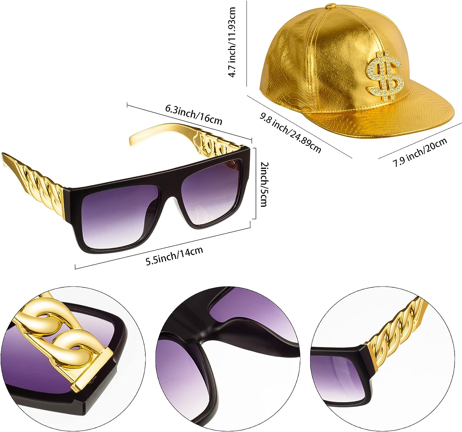PESENAR 80s 90sHip Hop Costume – Snapback Hat Flat recenzja i cena